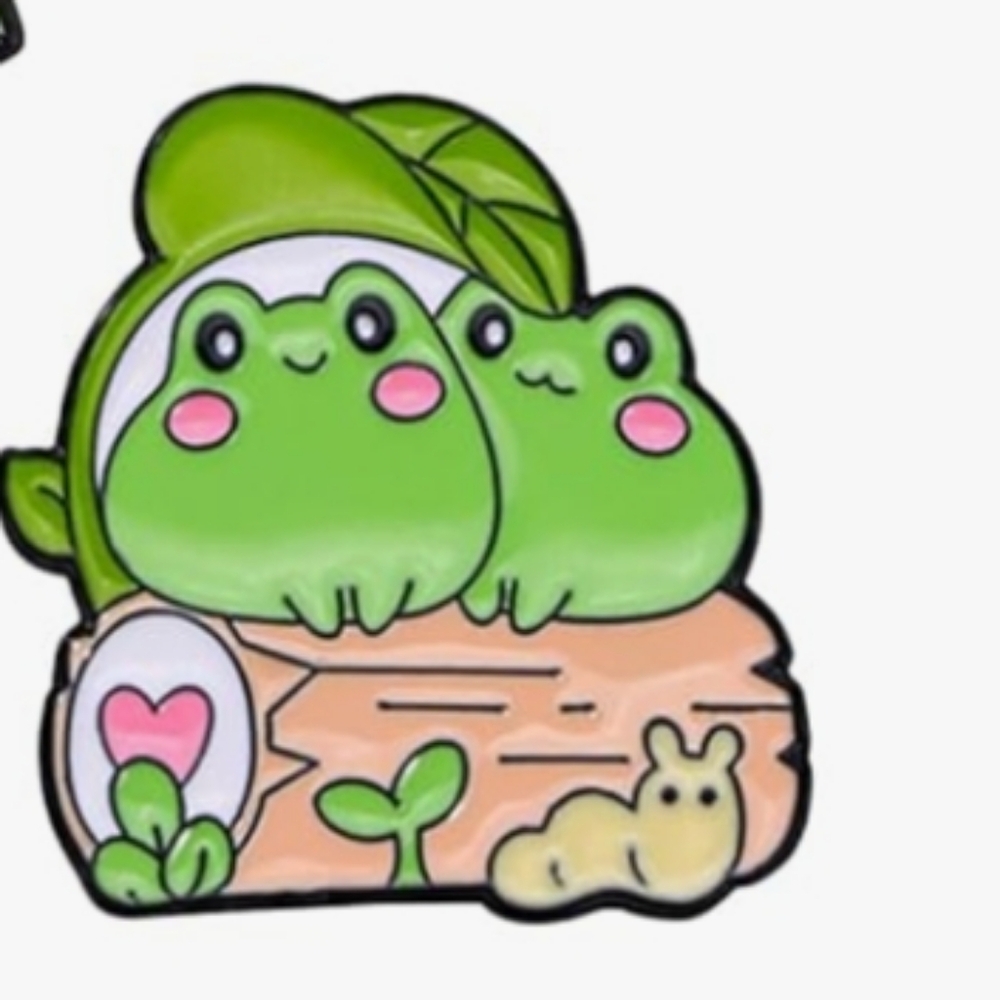 Cute Green Frog Small Pets Pin - Green Frog Design